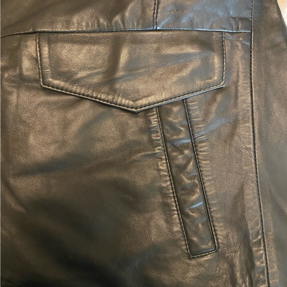 MISSANI Black Leather Jacket Mens - Picture 7 of 8